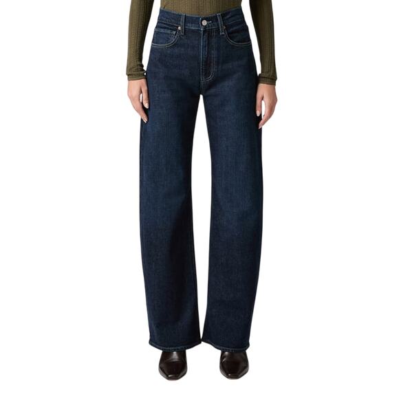 PAIGE Denim - Paige High-Waist Barrel-Leg Blue Arellia Denim Jeans Size 25